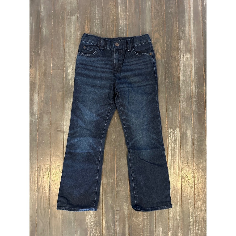 The Children's Place Boys Bootcut Jeans Dark Wash Denim Pants Blue